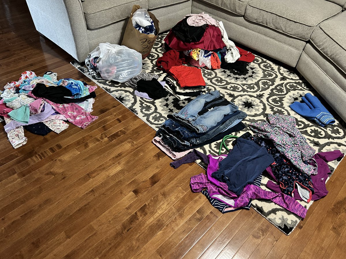 Last day of break and I’m sorting/purging/donating my daughter’s clothes… how in the world did she get so much clothing?!