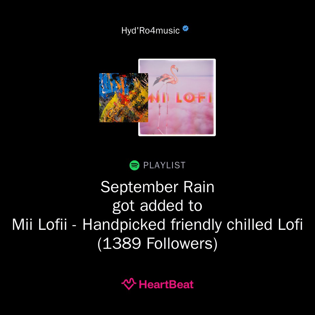 hydro4music's tweet photo. "September Rain" available on every streaming platforms ✨
▶️ LINK IN BIO
#lofihiphop #lofibeats #ambientlofi #chillhopbeats #chillhoppiano #chillhopproducer #lofiplaylist #workinprogress #lofiplaylistcurator #fyp #chillmusic #music #freeurmind #spotify #beatchill✨ @herrkaschke https://t.co/FmY5Q8SuzX