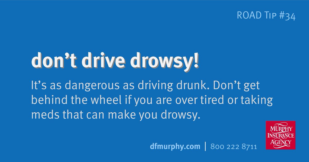 Driving while tired can be extremely dangerous. When you're feeling drowsy, your reaction time may be slower, making it difficult to respond to unexpected situations on the road. buff.ly/3Iy7qVl 

#RoadTipTuesday #RoadTips #DrivingSafety #AutoInsurance