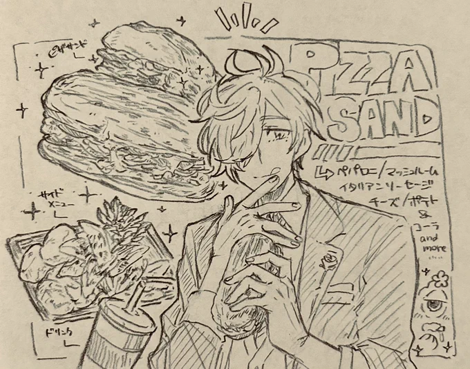 飯食ってる絵を割と描いている気がしたね 