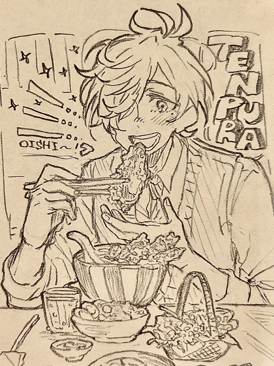 飯食ってる絵を割と描いている気がしたね 