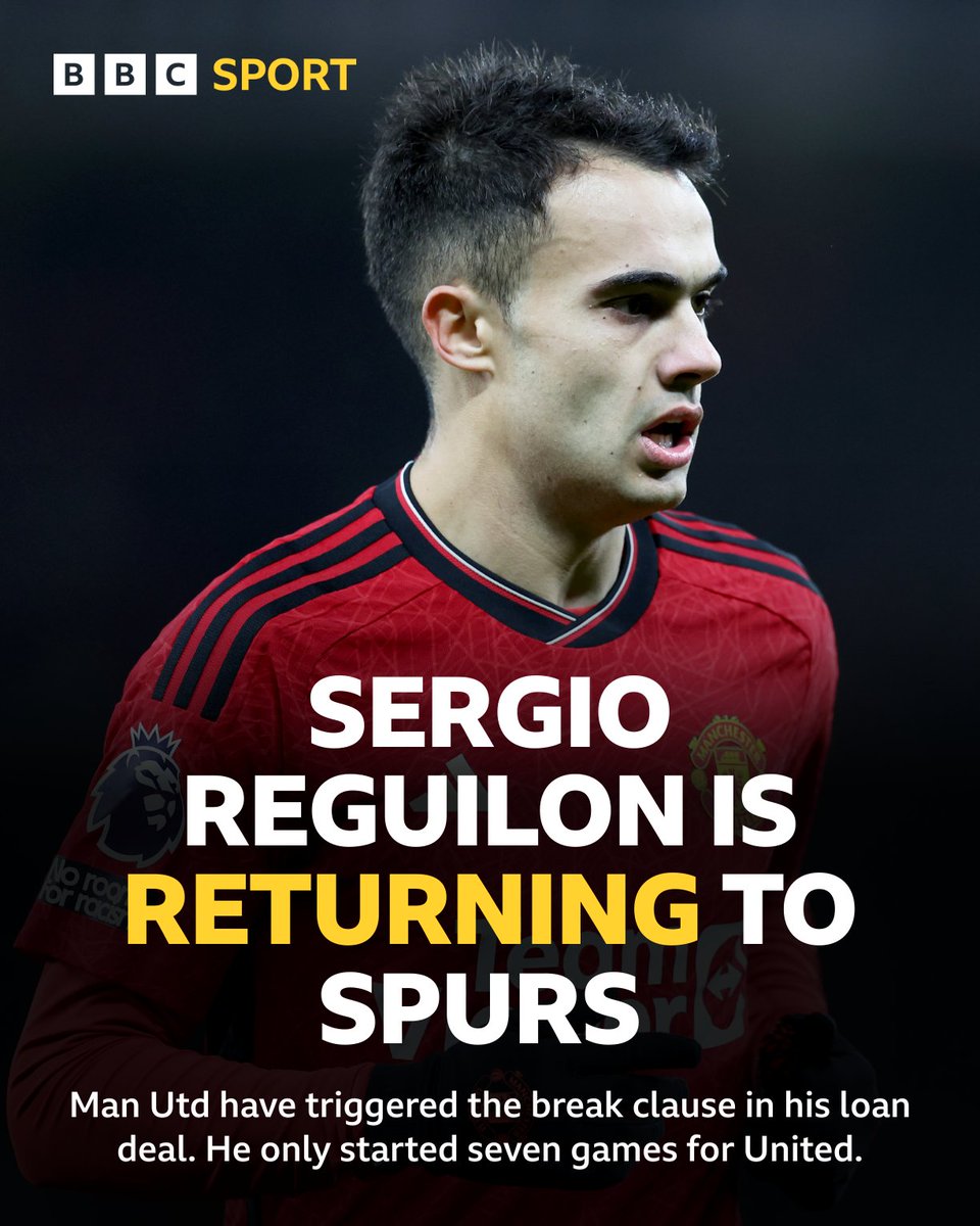 Manchester United have sent Sergio Reguilon back to Tottenham.