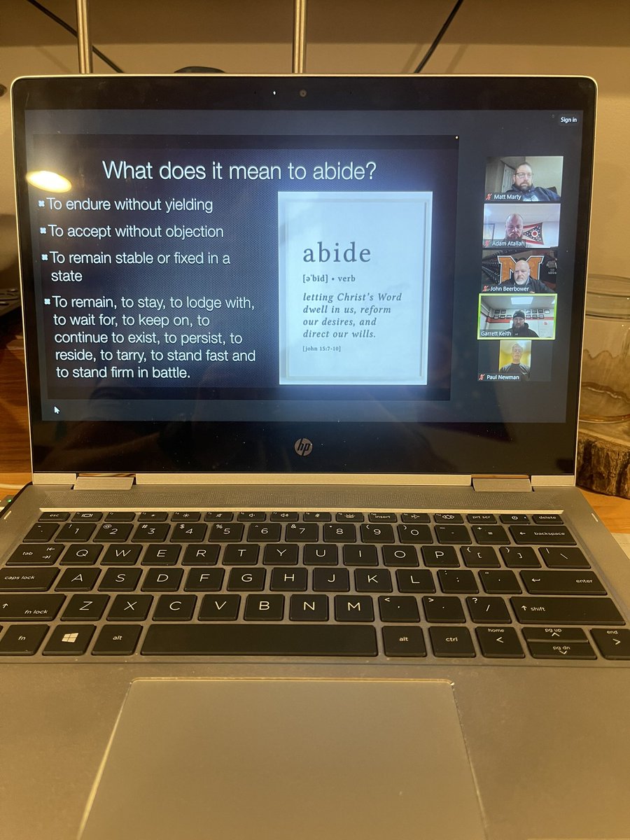 In our Iron Circle call this morning - @GR_Keith led us with John 15:1-17 and he spoke to our calling from God to “ABIDE” … this really set in with me as I’ve wanted to have better discernment with my life thru Gods will instead of my own. ABIDE is STRONG. #RedLetters