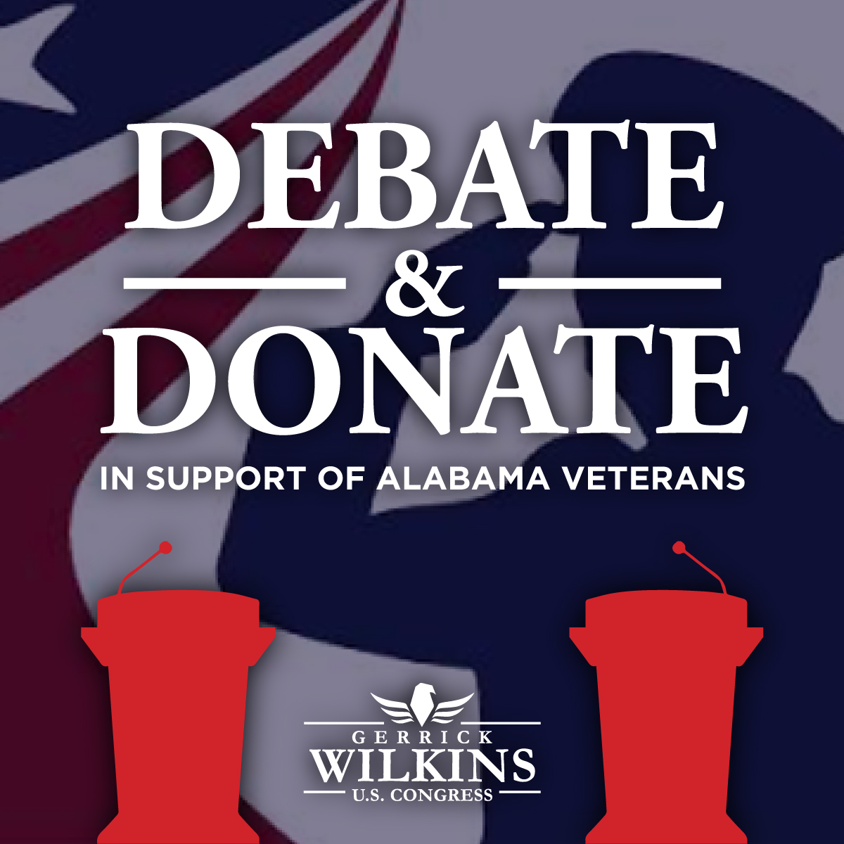 wilkinsforal's tweet photo. It's been 35 days since I initially reached out to Rep. Palmer inviting him to debate. No response. So how about this: Rep. Palmer steps up to the podium, and I'll make a personal donation of $10k for our veterans. What do you say, @Palmer4Alabama? #algop #alpolitics #alveterans https://t.co/OH0r1OwFBj