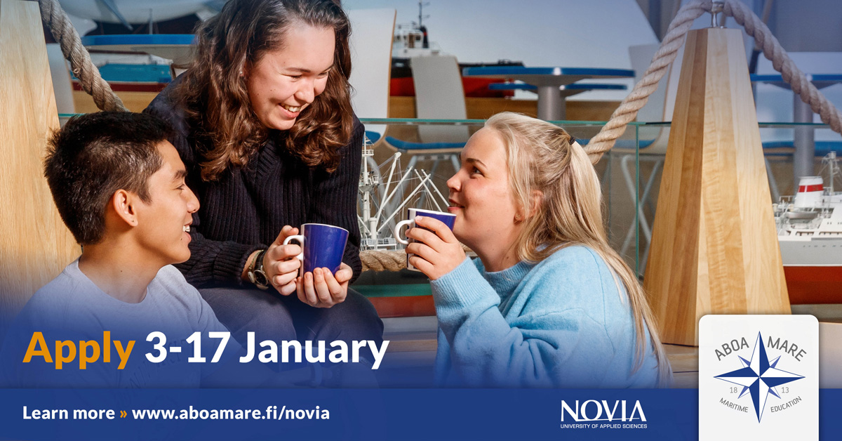aboa_mare's tweet image. #ApplyNow for Bachelor’s and Master’s Degrees at #NoviaUAS. Learn more and submit your application no later than 17 January 2024 👉aboamare.fi/novia

#BachelorOfEngineering #BachelorOfMaritimeManagement #Captain 
#MasterOfEngineering #MasterOfMaritimeManagement #Seafaring
