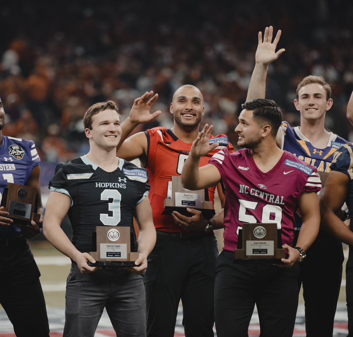 RavenFootballBC's tweet photo. What a special moment for our guy Reed Levi! We are so proud of Reed for everything he has done for Benedictine College! He has made an impact on and off the field! 
https://t.co/38Z5w6XfgF https://t.co/Pd3snqnbm6