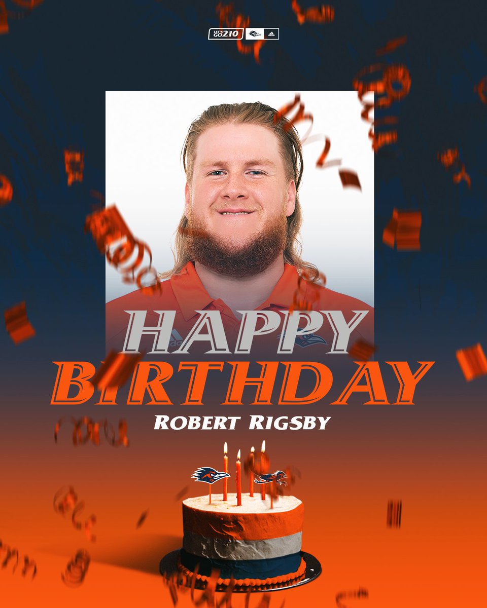 UTSAFTBL's tweet photo. Happy birthday, @Robertmrigsby! 🎂🎉 #BirdsUp 🤙 https://t.co/6FQGS9qjOT