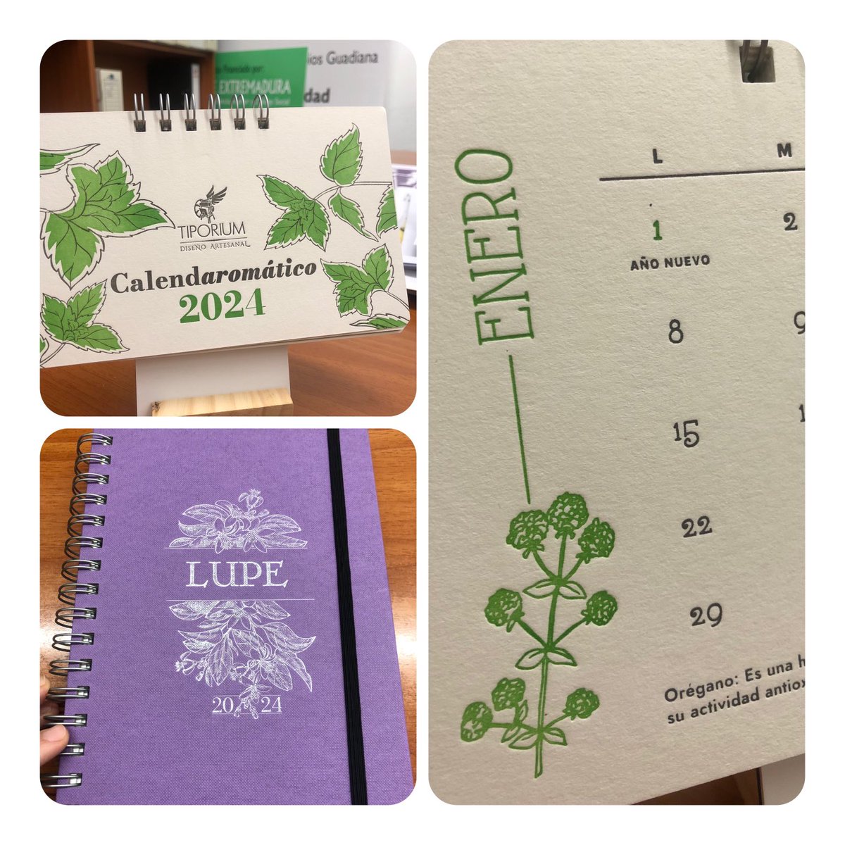 Comenzamos año con la preciosa agenda y calendario de ⁦<a href="/tiporium/">TIPORIUM</a>⁩ 💜