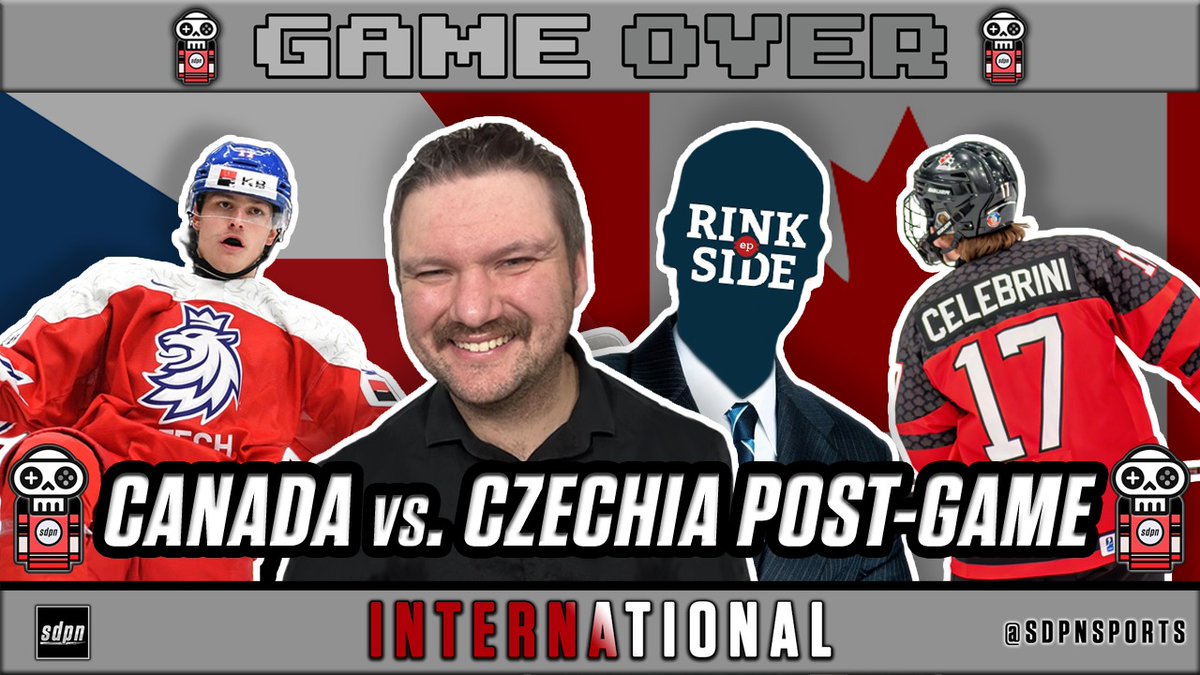 After Canada vs Czechia, join @primetimeklein and @MitchLBrown for Game Over: Juniors 2024, @sdpnsports and @eliteprospects/@EPRinkside's joint #WorldJuniors postgame show! Grab the link and set join us after the game: youtube.com/live/q3u76UMps…