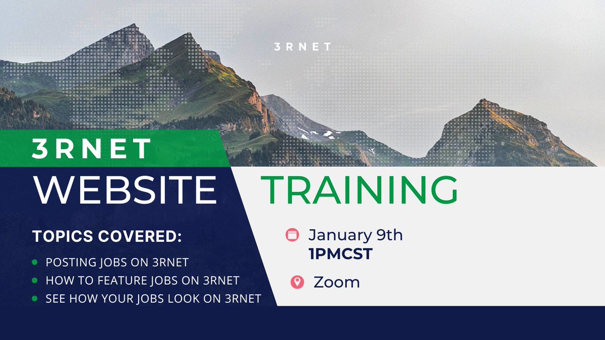 3RNET's tweet image. Whether you use #3RNET daily or it's been a while since you've experienced 3RNET [if it's been a bit - so much has changed!] you'll get something out of our FREE #virtual website training! 

Sign up here🔗: rb.gy/l8u6lj