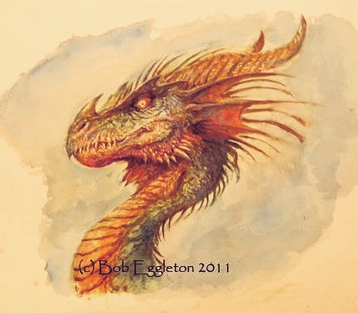 Year of The Dragon. Watercolors, 2011, Happy New Year.