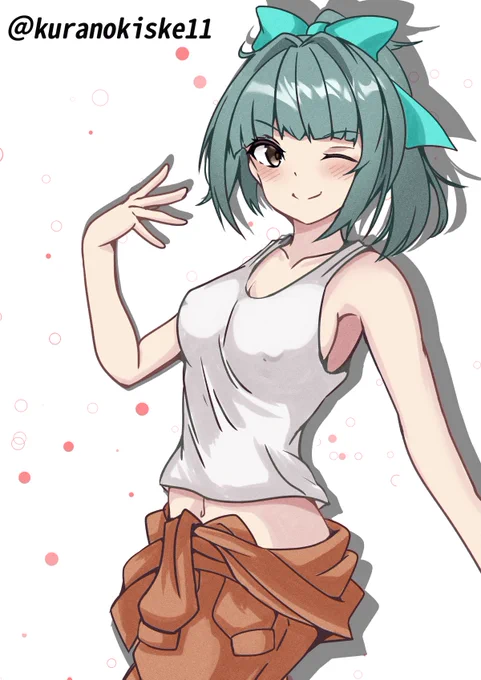 夕張「夜は‥、また別の顔なんだから!」 #艦これ版深夜の真剣お絵描き60分一本勝負 #艦これ版真剣お絵描き60分一本勝負_20240102