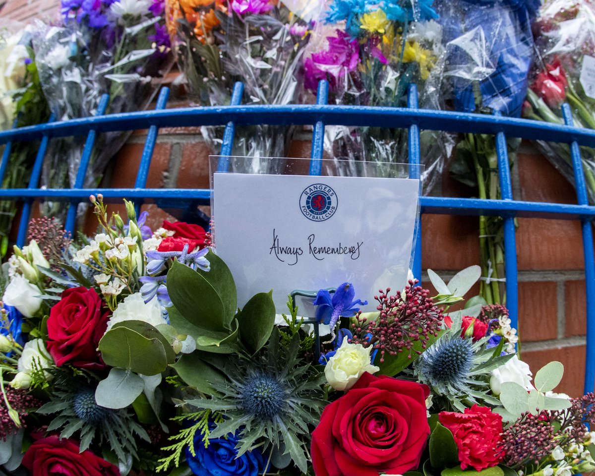 RangersFC's tweet photo. 💙 We will never forget those who went to follow Rangers &amp; never made it home. Forever in our hearts.

#AlwaysRemembered https://t.co/rz0rPio3Ym