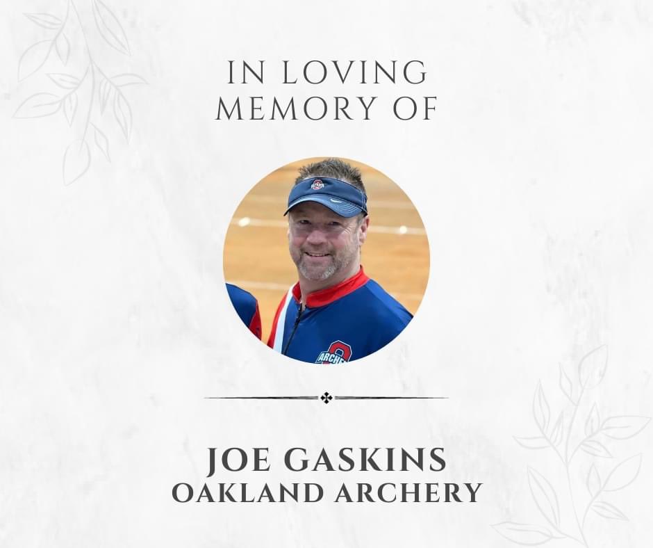 oaklandarchery's tweet photo. We are deeply saddened to share that Joe Gaskins, coach at Oakland Archery,  passed away over the weekend. The family is asking for some privacy at this time. We will let you know once we have more information.  Please pray for Raquel, their girls, as well as their  Archery team. https://t.co/LBzapKMVTp