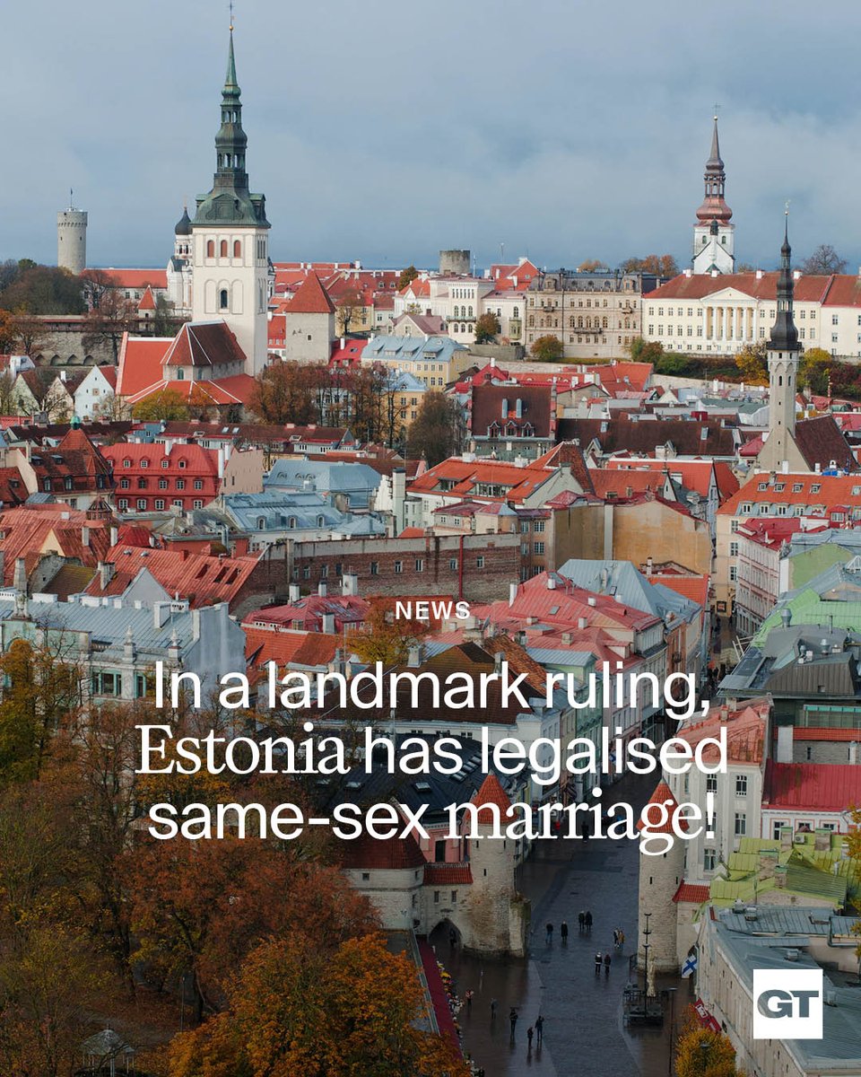 gaytimes's tweet photo. Estonia has become the first former Soviet-ruled nation, and Baltic country to legalise same-sex marriage 🏳️‍🌈⁠
⁠
From 1 January, couples can marry and adopt children. They can now also register their marriage applications online to be certified by 2 February! https://t.co/Rb1d5CpQTh