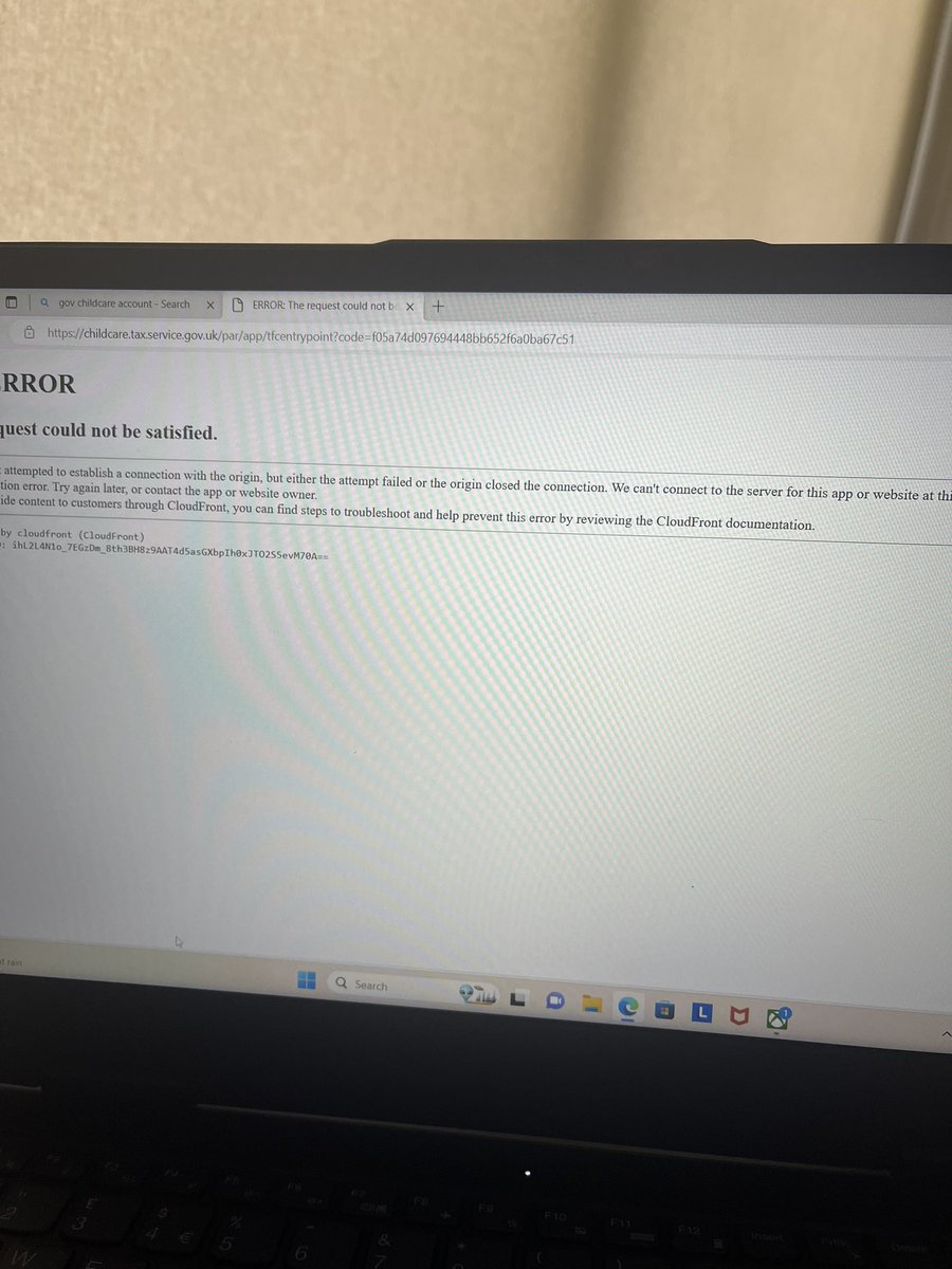 KateyKeegan's tweet photo. @HMRCcustomers hi I am trying to access my tax free childcare account and it keeps showing the same error message I’ve tried on my computer and phone and both the same, is the site down? Can you help please I need to get access to pay my childcare bill https://t.co/fYhrRBm4cT