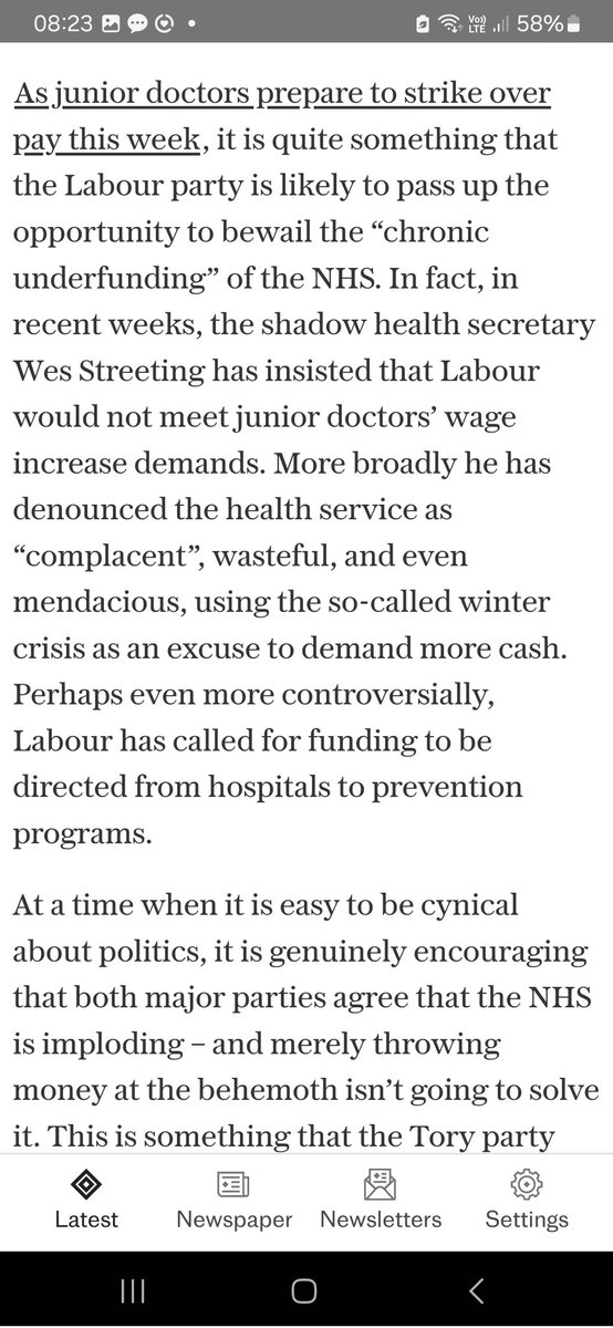 .@Sherelle_E_J is encouraged by Labour's apparent willingness to consider NHS reform. telegraph.co.uk/news/2024/01/0…