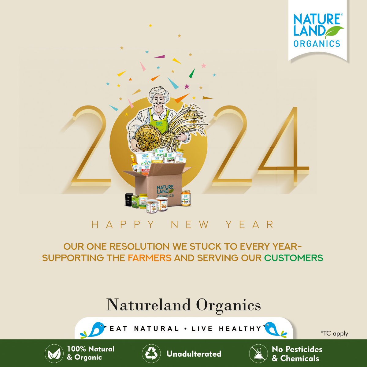 Naturelandorg's tweet photo. If you stick with us we can assure you of a lifestyle in which you will- Eat Natural and Live Healthy 👨‍🌾

#EmbraceWintersEssence #NewYear2024  #NaturelandOrganics https://t.co/W7kdAdKkds