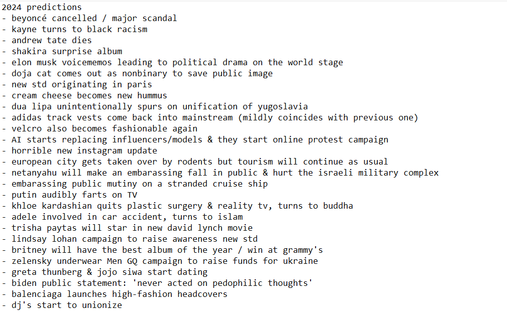 beatifix's tweet image. my 2024 predictions hihi