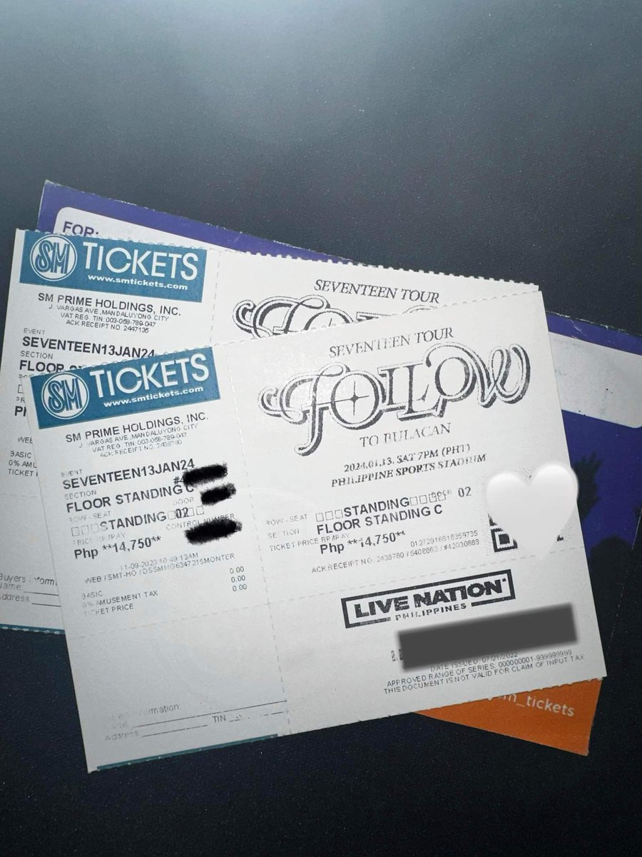 🧺 wts lfb bts ph

🛒 seventeen follow to bulacan — standing c day 1

⤷ selling for 14,750 
⤷ payo / payment upon meetup
⤷ can do meet-ups around taft!
⤷ secured during carat presale, 10:40 am timestamp!
⤷ claimed ticket

rfs: change of mind / college schedule / need funds
