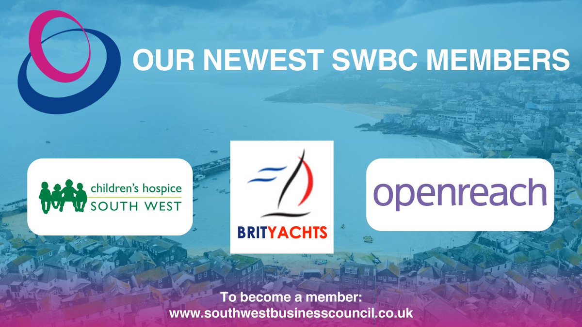 A big welcome to our newest members: <a href="/HospiceWest/">Childrens Hospice South West</a>, BritYachts Marine Group &amp; <a href="/WeAreOpenreach/">Openreach</a>. 🚀

We are excited to see what the New Year holds for these three inspiring new members and we look forward to working with them.

Become a SWBC member: buff.ly/3S3rlCQ