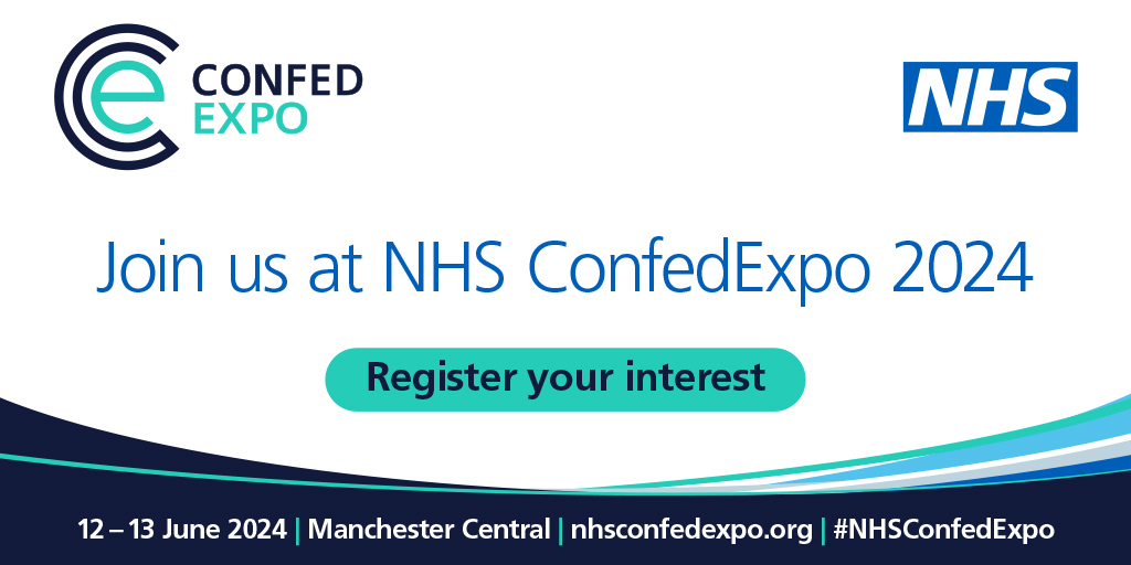 Have you added #NHSConfedExpo to your calendar?

☑️Over 150 informative sessions
☑️Network with over 5,400 delegates
☑️Explore over 200 exhibition stands

Join us on 12-13 June at Manchester Central.

Don't miss out! 

Register your interest👇
bit.ly/3CxkxEk