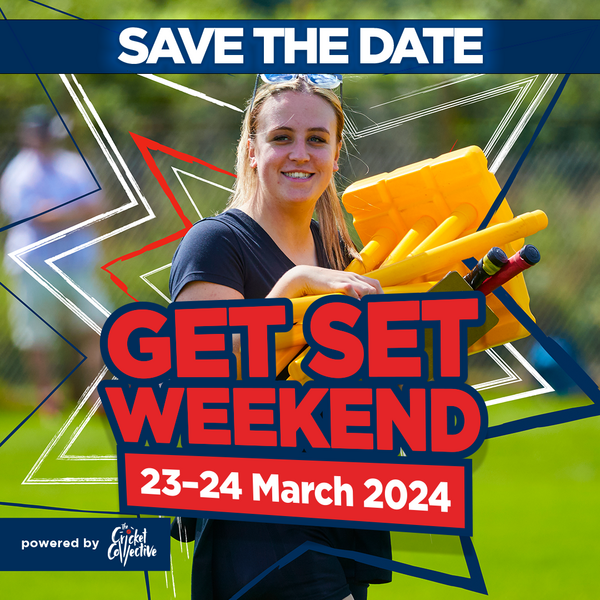SAVE THE DATE ‼

#GetSetWeekend 2024, powered by The Cricket Collective, is back and will be held on the 23rd-24th March 🤩

Clubs will be encouraged to prepare their facilities and get their volunteers ready for a brilliant season ahead 🌟

Stay tuned for more information...