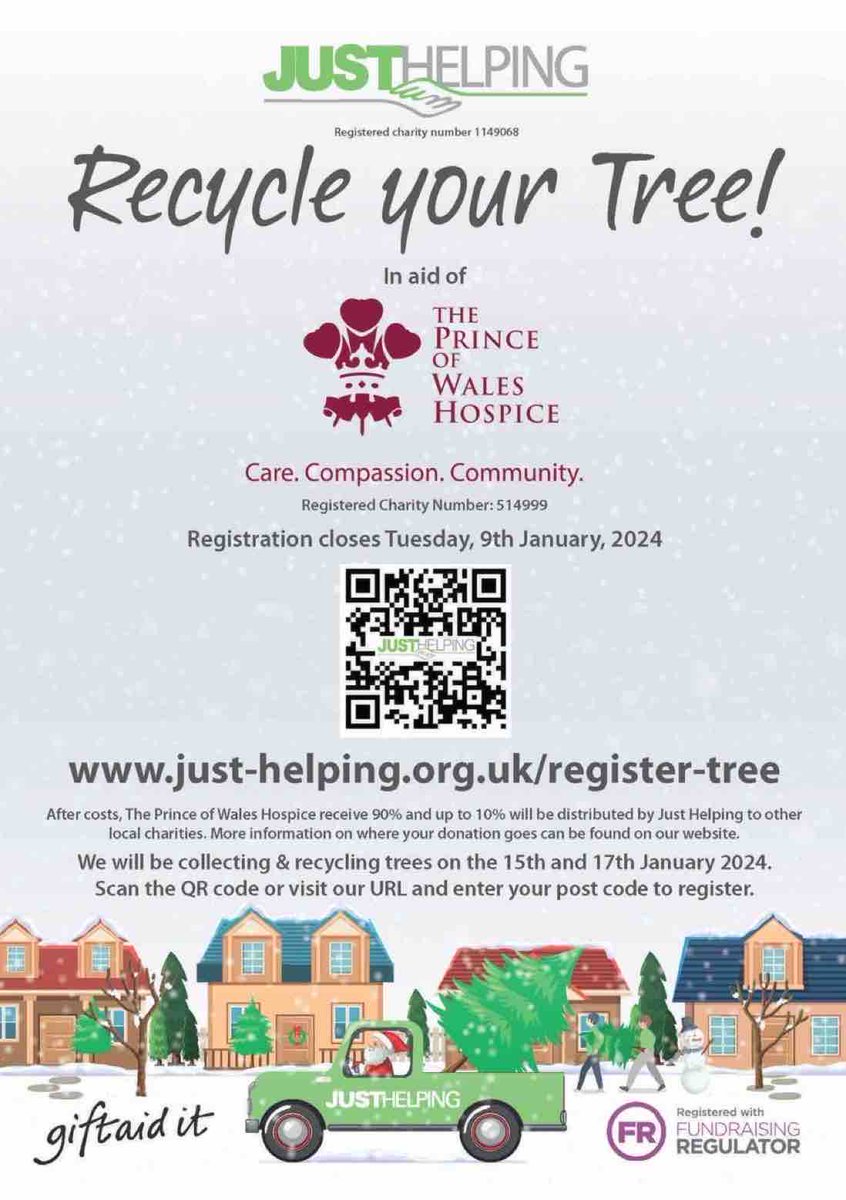 🎄 The Featherstone Rovers Foundation is working in partnership with Prince of Wales Hospice to help recycle Christmas trees. There’s a week left to register your tree in support of great local causes! 🔗 just-helping.org.uk/register-tree #BlueWall