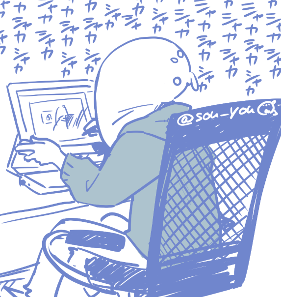 ちょっと息切れしてる(というか描きたいわんこそばが止まった)