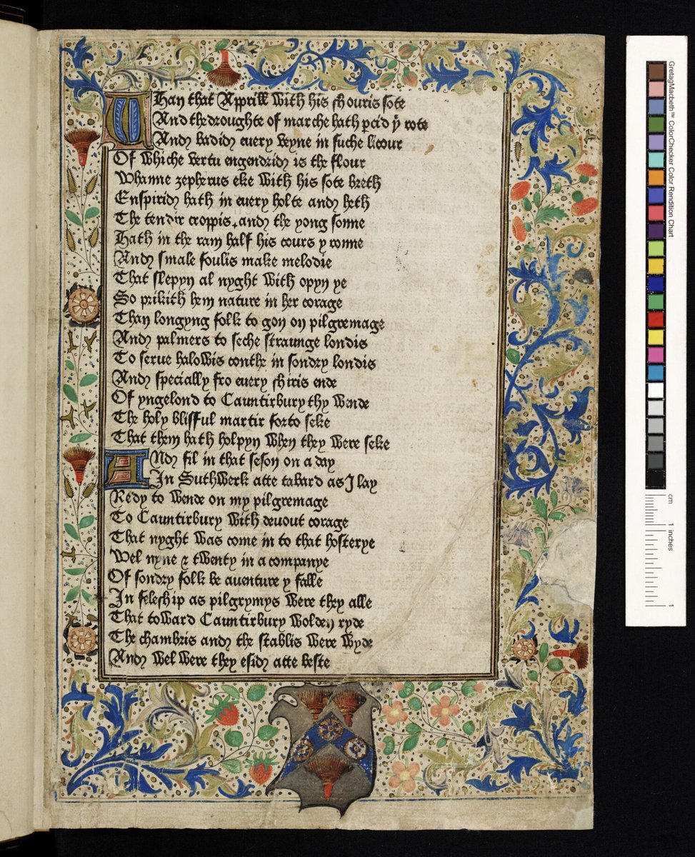 🌟Merton’s copy of the first edition of the Canterbury Tales printed by William Caxton in 1476/77 is now fully digitised and available for viewing here: ow.ly/hUxz50QkwAI🌟 #Merton #Chaucer #Caxton