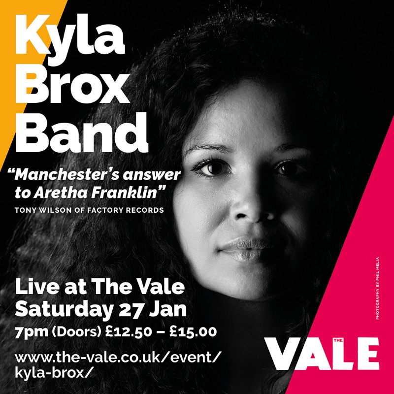 TheValeMossley's tweet photo. ๐ ๐ฝ๐๐๐ฉ ๐ฉ๐๐ ๐
๐๐ฃ๐ช๐๐ง๐ฎ ๐ฝ๐ก๐ช๐๐จ! Join us for Kyla Brox's soul-stirring live gig at The Vale on 27th Jan, 7 PM. ๐ฅ Experience Manchester's own Aretha Franklin! ๐ซ Tickets: https://t.co/svRN2gsFM8 #KylaBrox #SoulMusic #LiveMusic #TheVale #BluesNight #RnB #LiveConcert https://t.co/bStHoOsd9i