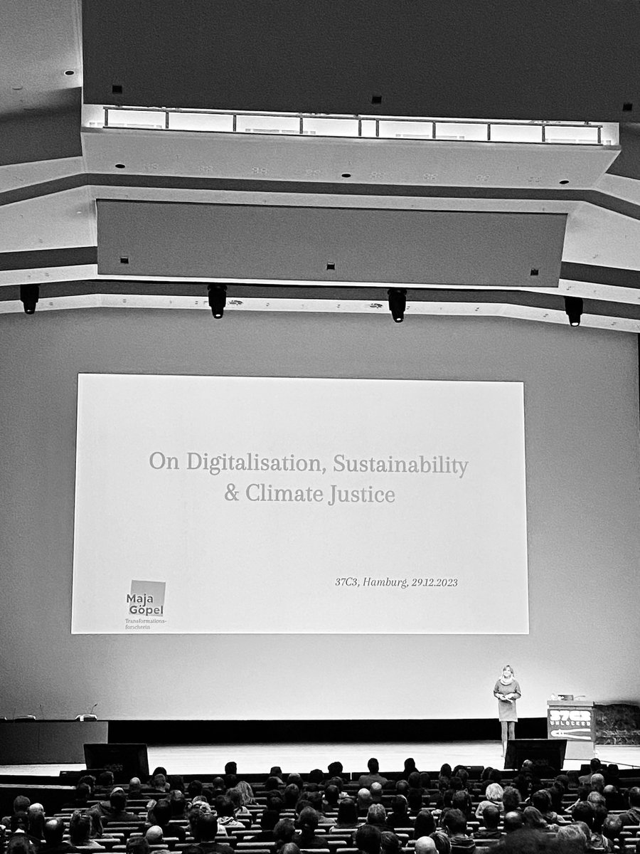 teamagileGbR's tweet image. Abschluss des Jahres 2023 auf dem 37C3 mit der wunderbaren Prof. Dr. Maja Göpel 😍🌍
#teamagileontour #scientistsforfuture #37c3 #majagöpel #digitalization #sustainability #climatejustice #agilebitchclub