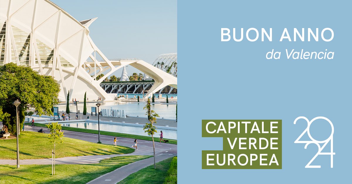 Buon anno da València Capitale Verde Europea 2024!
Ti aspettiamo quest'anno per esplorare il lato più verde della città 🌿

#EUGreenCapital  #VibraConValencia