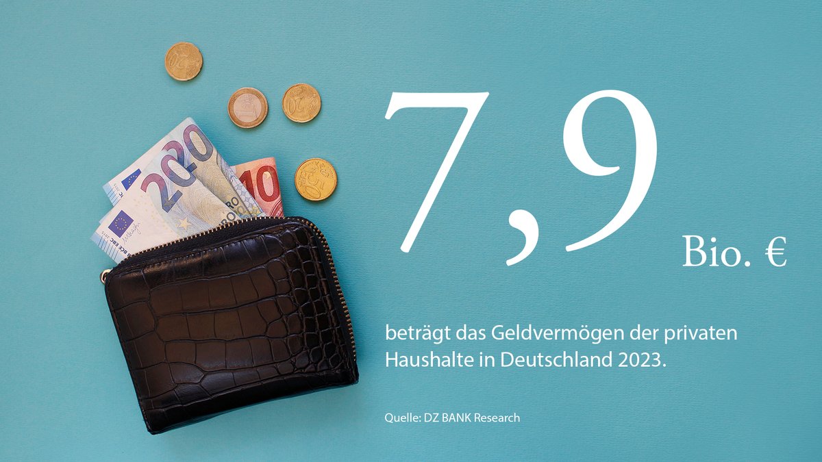 dzbank's tweet photo. Im vergangenen Jahr hat das #Geldvermögen der Deutschen kräftig zugelegt. Laut Berechnungen unseres Analysten Michael Stappel stieg es um gut sechs Prozent. Ein Grund: Kräftige Kurssteigerungen von #Aktien und Fonds. #dzbank_research #anlegen #zinsen https://t.co/hTBKwPGR8v