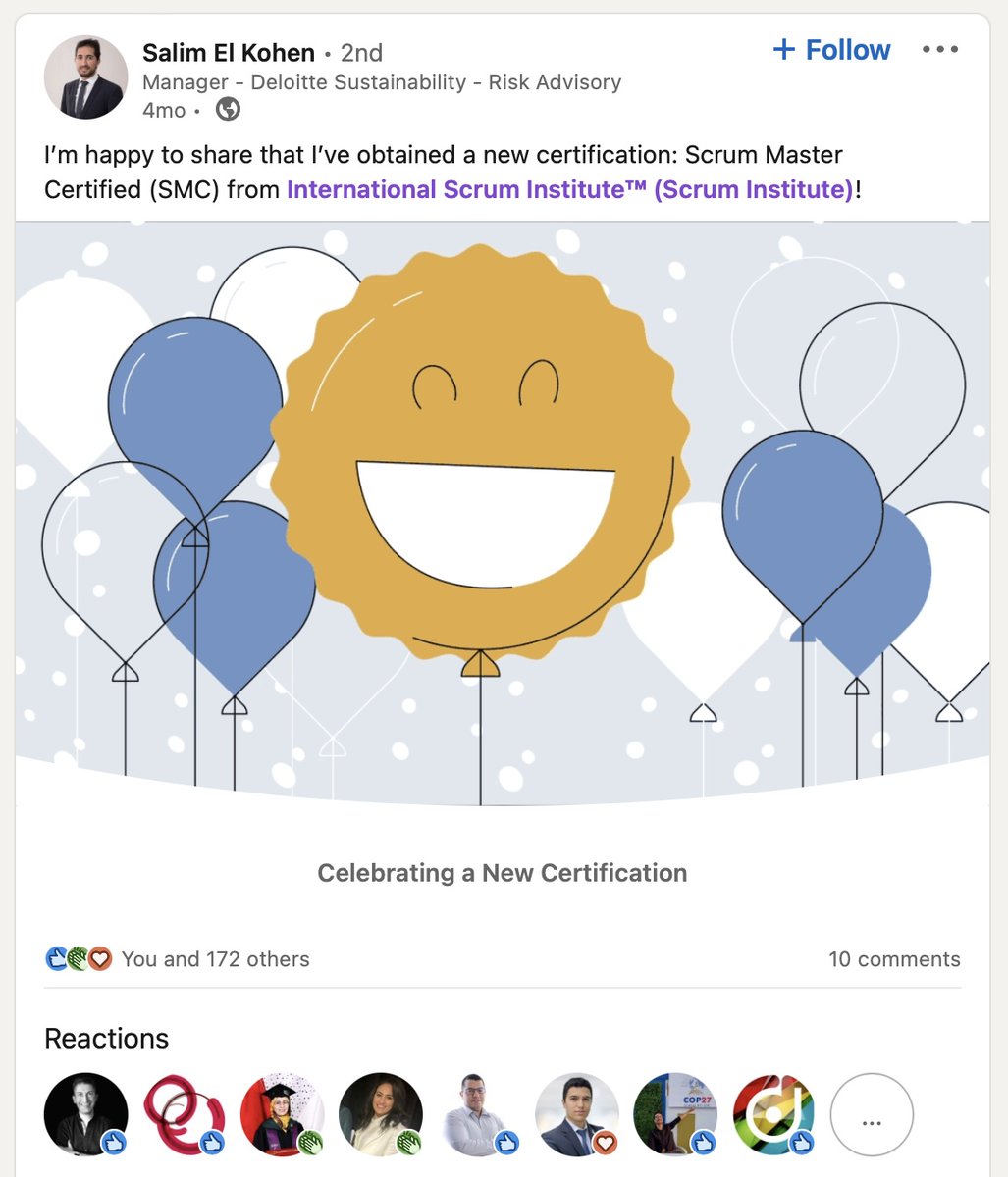 Scrum_Institute's tweet photo. At Scrum Institute what makes us really proud is the success stories of our students! Click the link below to discover the full story our program participant posted on LinkedIn: https://t.co/JXzaM8MVKs

#scrum #scrummaster #scrummasterjobs #scrummaster #scrummastercertification https://t.co/0RURrVtXD5