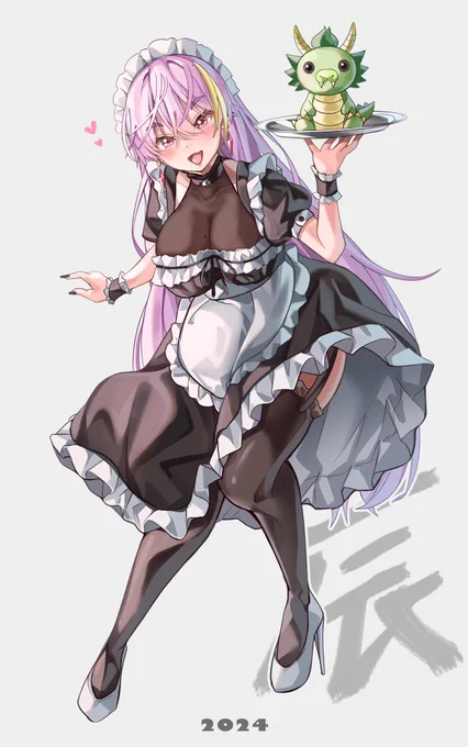 描き初め辰年メイドさん(インナー有) 