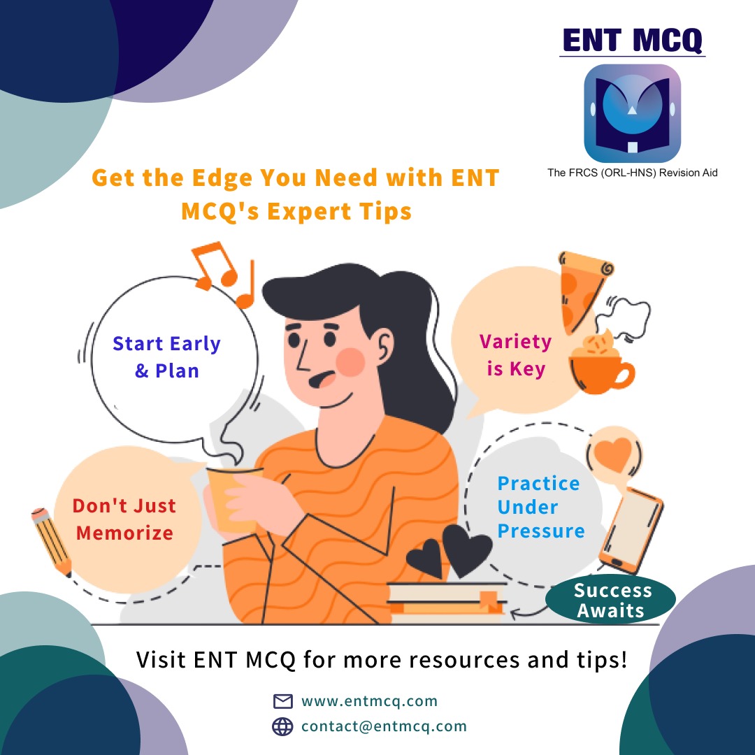 EntMcq's tweet photo. ENT MCQ's team of experts has compiled a list of top tips to help you ace your exam
@BACO_ENTUK @ENT_UK @aceisUK

𝐂𝐨𝐧𝐭𝐚𝐜𝐭 𝐮𝐬 𝐨𝐧 support@entmcq.com and visit us on https://t.co/QTVZKRqEE1

#FRCSORLHNS #OtoPrep #ENTExam #ENTResidents https://t.co/4Rcd2Bvkaw