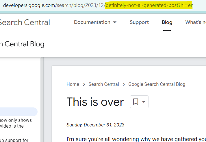 seogreetings's tweet photo. Just @googlesearchc here, making a joke about not using AI their article in the same week they're rumored to be laying off 1000s of staff due to AI. Classy stuff Google. https://t.co/d0Dxgkdnnt