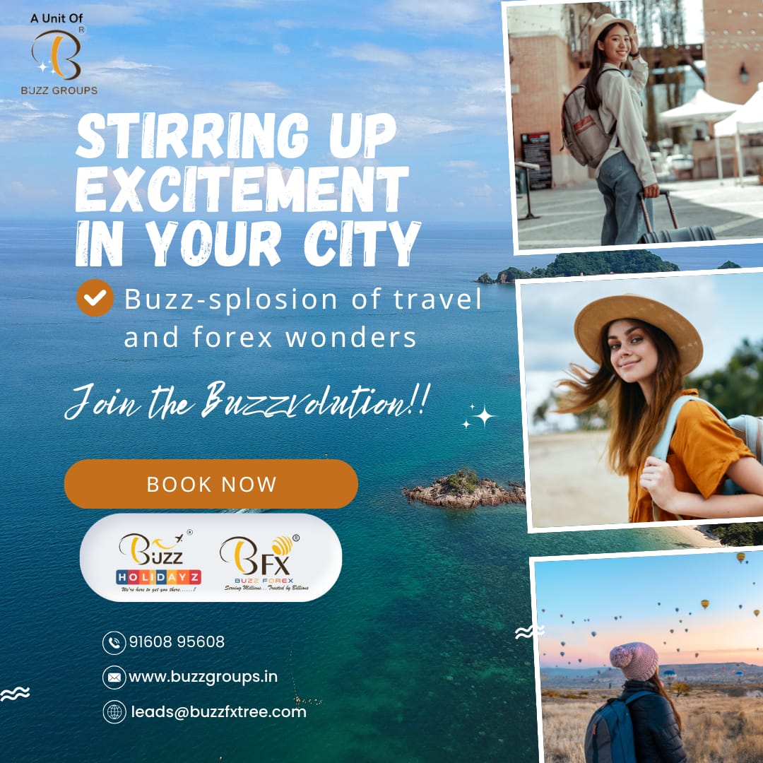 BuzzGroups01's tweet image. Stirring up excitement in your city
Buzz-splosion of travel and forex wonders
Join the Buzzvolution!
Call Us: 9160895608
leads@buzzfxtree.com

#forexsolution #BuzzForex #BuzzGroups #CareerOpportunities #BuzzHolidayz #travel #traveler #traveling #travellife #traveltips #travelgram