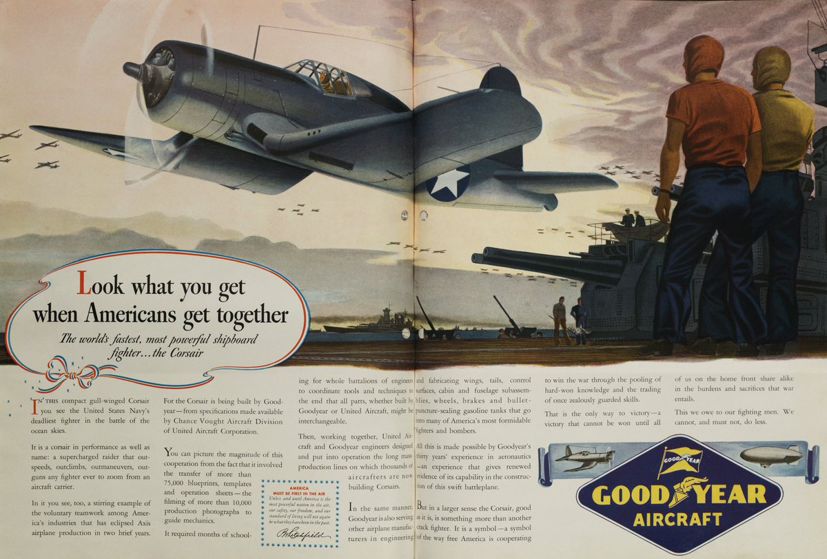 goodyear_uk's tweet photo. Introducing the 5 Goodyear innovations that changed the world 🌎

💡 The first quick detachable tyre (1906)

💡 The Wingfoot Express (1917)

💡 The first mass-produced synthetic rubber tyre (1937)

💡 Corsair airplanes for WWII (1939)

💡 The STARAN computer (1972) https://t.co/djHS13Wklj