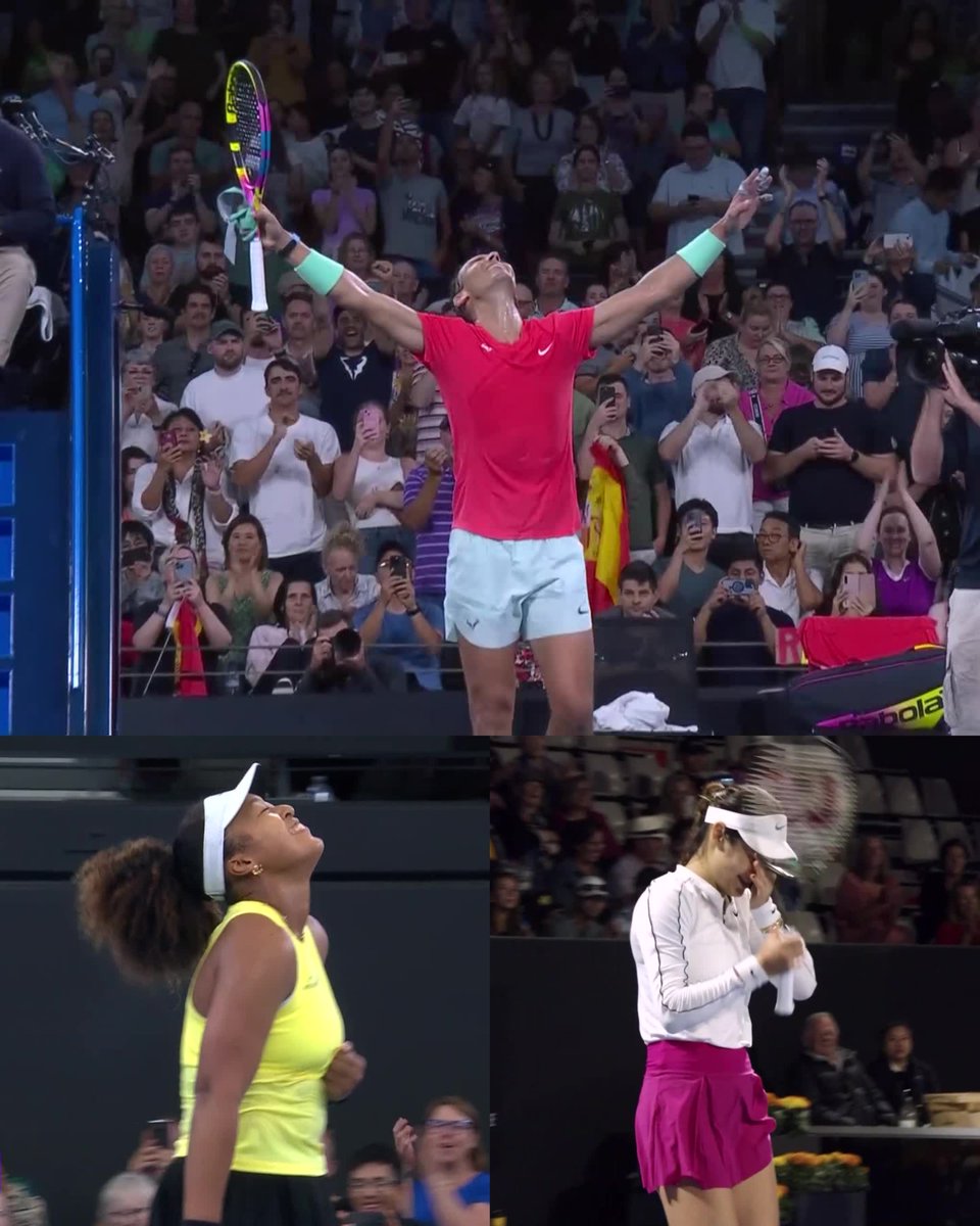 Rafael Nadal, 12-month hiatus
Naomi Osaka, 15-month hiatus
Emma Raducanu, 8-month hiatus

ALL BACK WITH A WIN