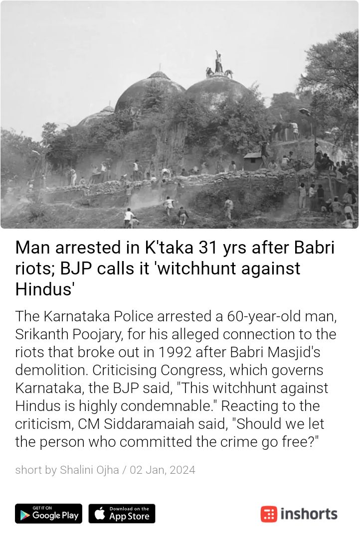 Tickle2Politikl's tweet photo. @CMofKarnataka 

Please don't let him free.. after all he may have demolished your grandfather's house..!!

@Shehzad_Ind 
@BJP4India 
@INCIndia https://t.co/msdT4DoClP