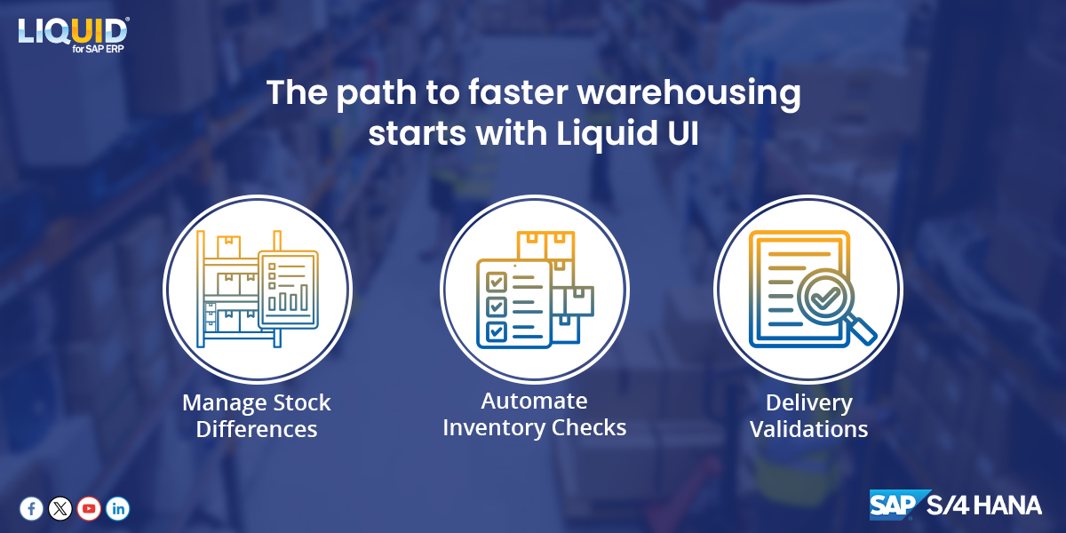 GuiXT's tweet image. Manage stock differences, automate inventory availability checks, add delivery validations and a lot more. Build game-changing SAP WM solutions with Liquid UI without having to rebuild your SAP infrastructure.
#sapui #sapwm #warehousesolutions #warehousemanagement #liquidui