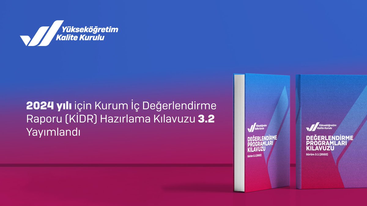 Kurum İç Değerlendirme Raporu (KİDR) Hazırlama Kılavuzu 3.2 Sürümü yayımlandı.

Detaylar için: yokak.gov.tr/kurum-ic-deger…
