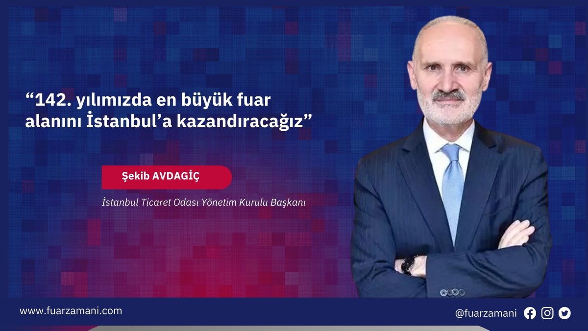 142. yılımızda en büyük fuar alanını İstanbul’a kazandıracağız.
fuarzamani.com/142-yilimizda-…

<a href="/itokurumsal/">İstanbul Ticaret Odası (İTO)</a> <a href="/SekibAvdagic/">Şekib Avdagiç</a>
