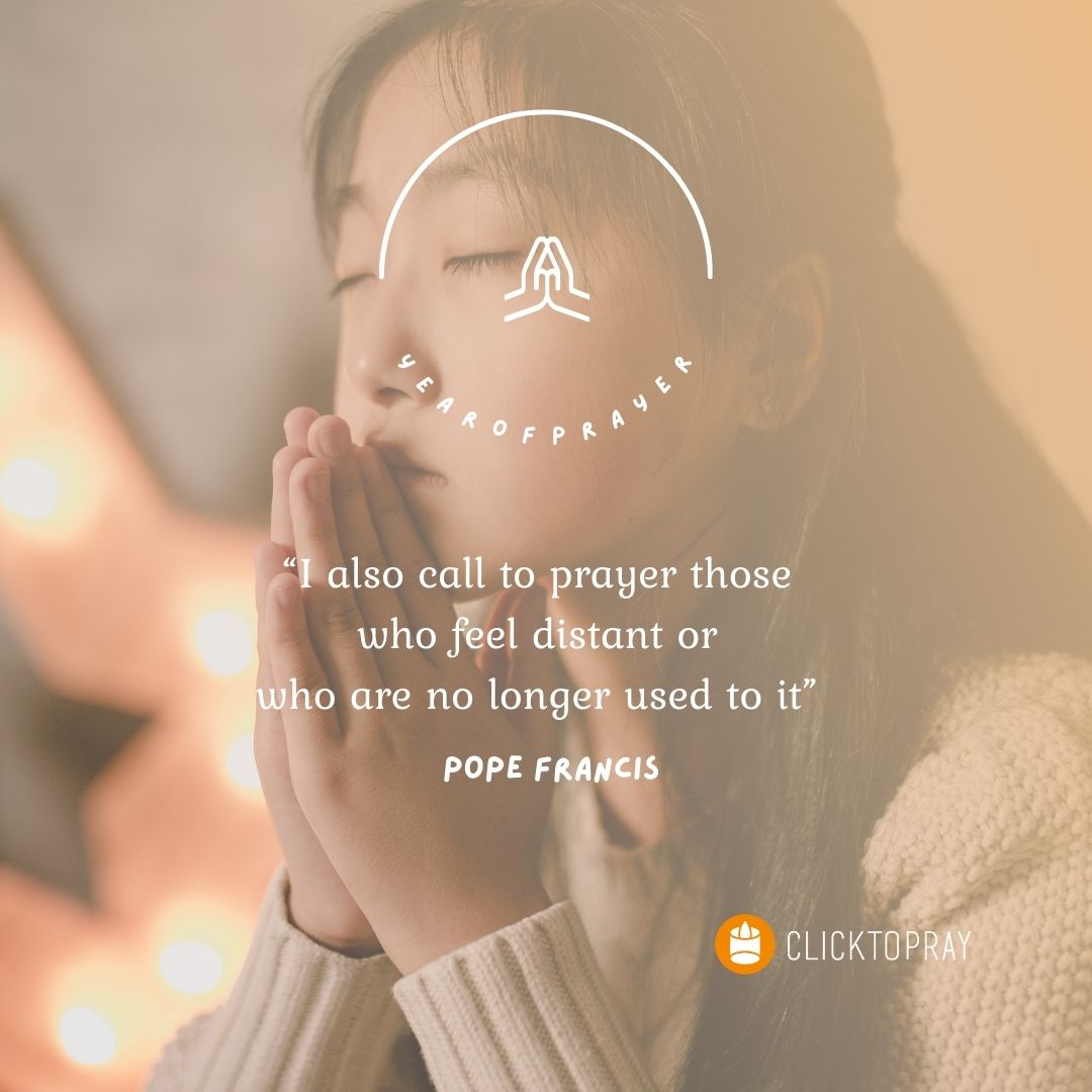 🔶In preparation for the #Jubilee2025, following Pope Francis proposal, the year 2024 will be the #YEAROFPRAYER. 👉Along this year, in #ClickToPray you will find each Tuesday a reflection to deepen in your life of prayer. Let’s pray together! #SchoolOfPrayer