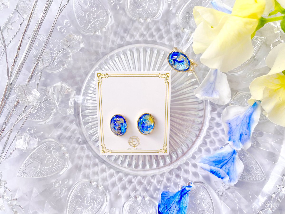 pierce ／ ring  ： 『 絵画の宝石 ｜ フィンセント・ファン・ゴッホ ／ 星月夜 』