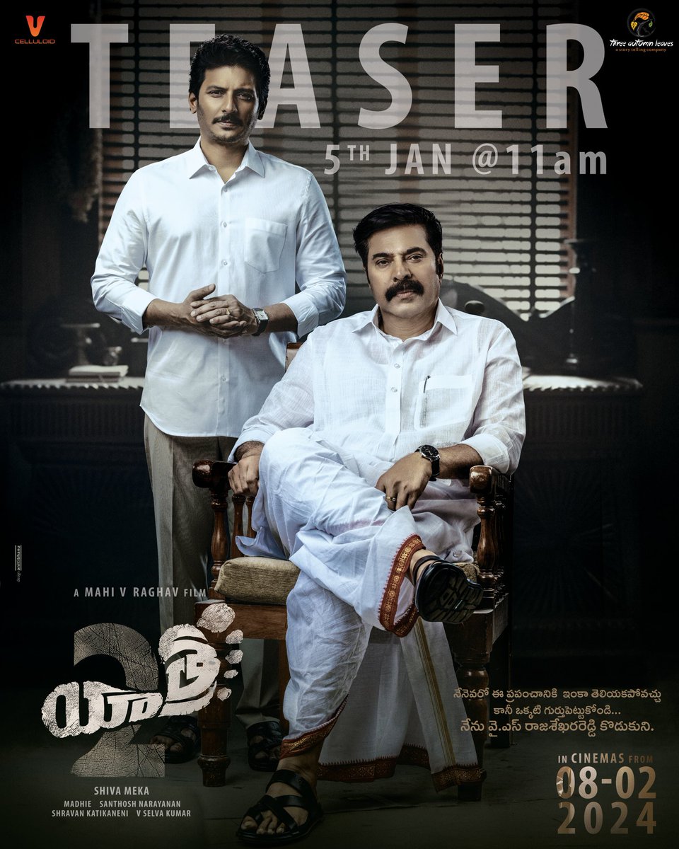 mammukka's tweet photo. One man, a million odds, yet the promise had to be kept!

#Yatra2Teaser on Jan 5th at 11AM👣

#LegacyLivesOn #Yatra2 #Yatra2OnFeb8th @JiivaOfficial @ShivaMeka @MahiVraghav https://t.co/3A9nNLZjak