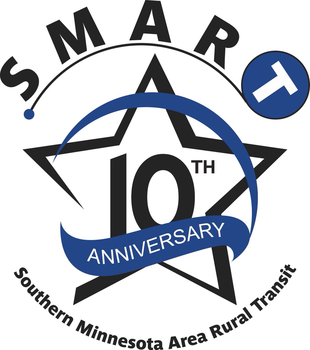 TODAY IS THE DAY! 

SMART is officially 10 years old! 
Stay tuned in the coming days, weeks, and months as we celebrate our 10th anniversary! 

#SMART #PublicTransit #10Years #AlbertLeaMN #AustinMN #OwatonnaMN #WasecaMN