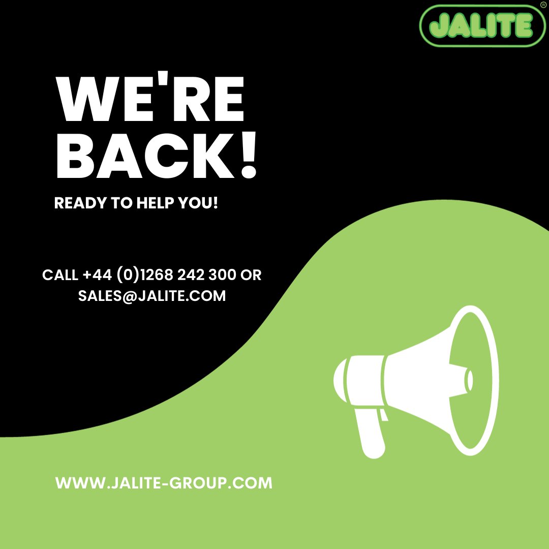 We are back in the office today, ready to help you with your orders &amp; enquiries.

Our delivery times are as follows:

• 1 to 5 working days for standard photoluminescent signs

• 7 to 14 working days for bespoke photoluminescent signs

#jalite
#HappyNewYear 
#NewYear